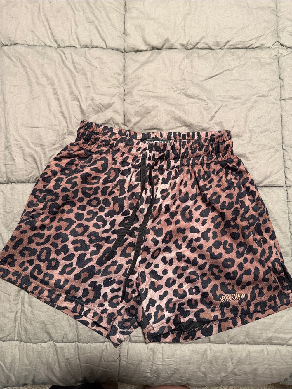 Kill Crew Leopard Print Athletic Shorts